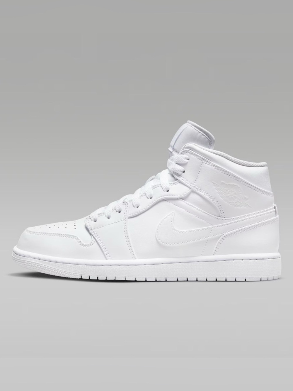 Nike Air Jordan Mid 1 Triple White Size Men’s 11 
(Size women’s 12.5 conversion)